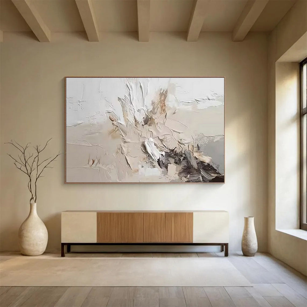 Beige - Gold Textured Abstract for Minimalist Living Room DLZ3002