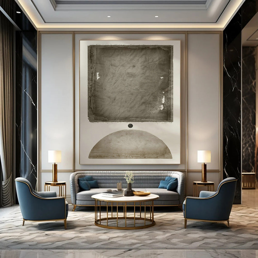 Textured Grey & Black Art for Industrial - Style Lounge & Art - Driven Workplace DLZ1369