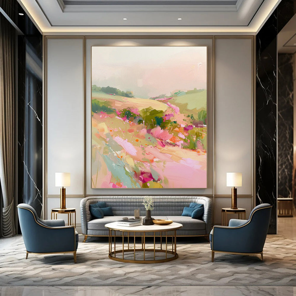 Pastoral Landscape Oil Painting for Countryside B&B & Flower Shop DLZ0652