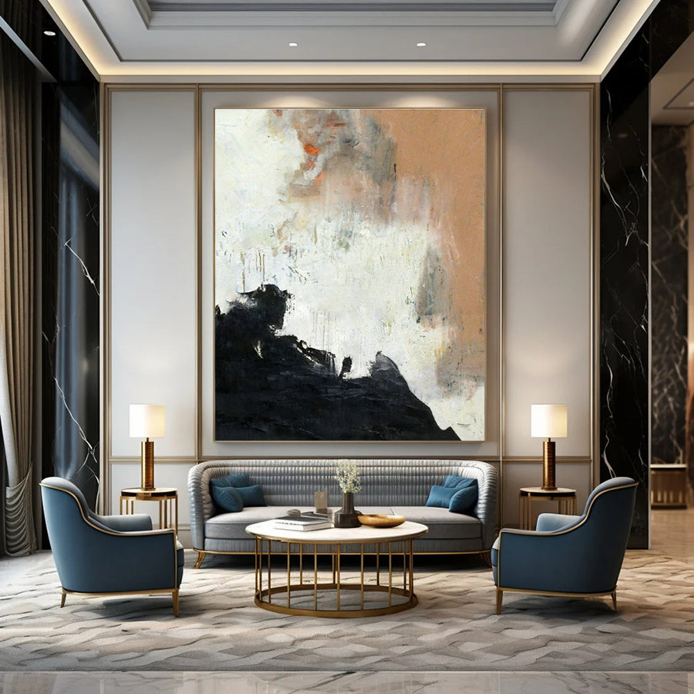 Abstract Landscape Art for Rustic Home Library & Nature - Inspired Café DLZ2061