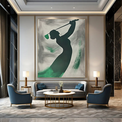 Golfer Silhouette Art for Sports - Loving Home Den & Golf Clubhouse STSC1065