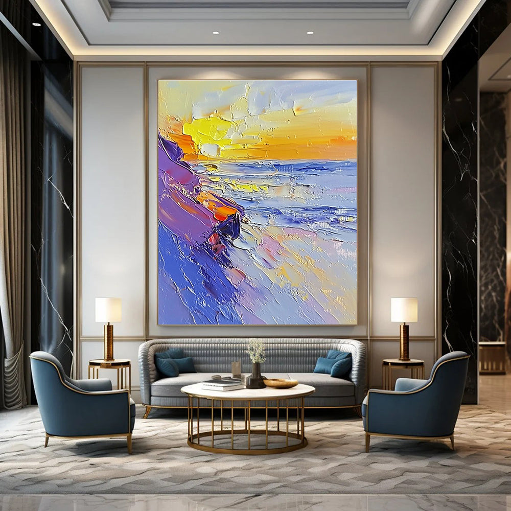 Impasto Beach Scene for Bohemian Beach House & Art Gallery Exhibition STSC202
