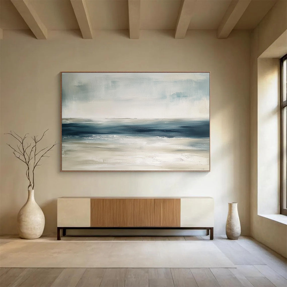 Soft Toned Seascape Art for Coastal Home Bedroom & Relaxing Spa Lounge SC277