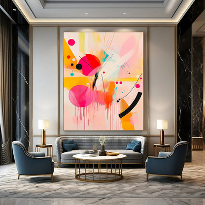 Colorful Drip Abstract for Modern Art Gallery & Trendy Café STSC790