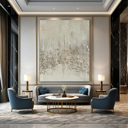 Light Grey Textured Art for Office & Hallway DLZ0416
