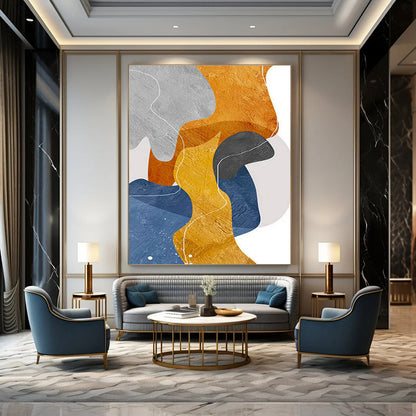 Color - Blocked Abstract Art for Modern Office & Contemporary Living Room DLZ2250