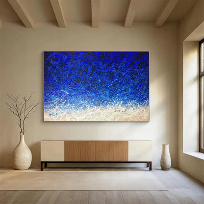 Blue - White Splash Art for Coastal Café Nautical - Themed Walls DLZ3228