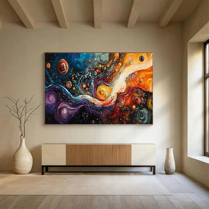 Cosmic Swirl Art for Sci - Fi - Themed Gaming Café Feature Walls DLZ3199