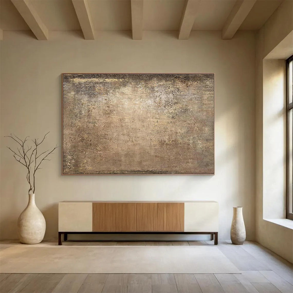 Brown - Tan Textured Abstract for Industrial - Style Café DLZ2983