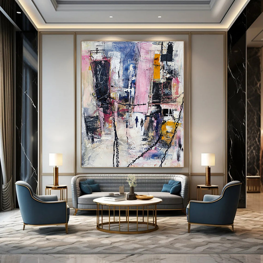 Dynamic Urban Abstract Art for Café & Art Studio STSC666