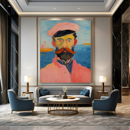 Portrait Art with Coastal Background for Nautical - Themed Restaurant & Art - Focused B&B DLZ1762