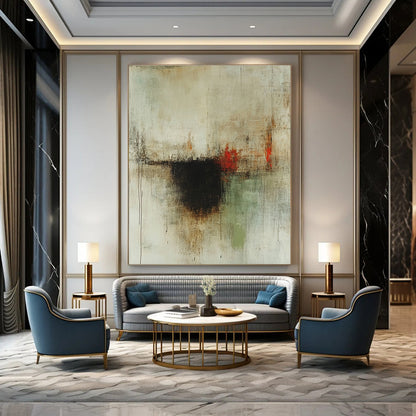 Abstract Neutral Tones for Minimalist Living Room & Modern Office STSC610