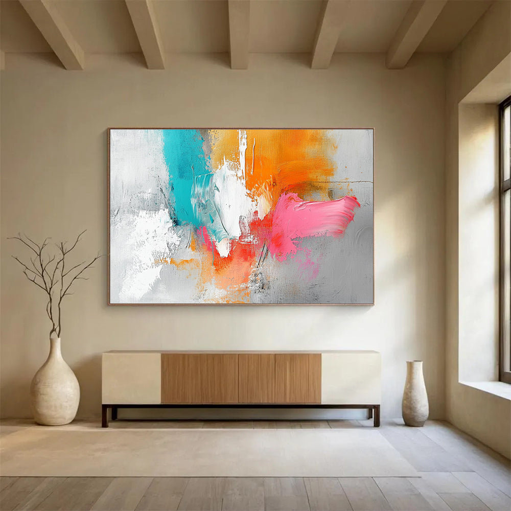 Bold Color Abstract Art for Modern Living Room & Creative Coworking Space SC148