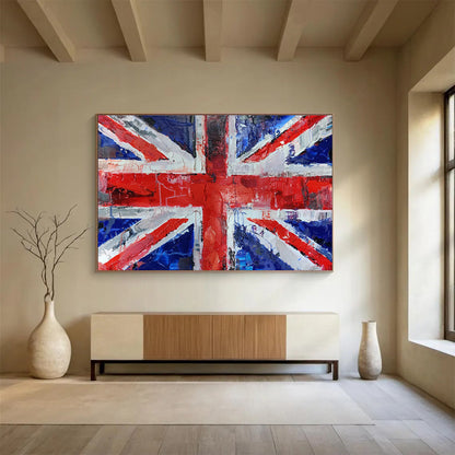 British Flag Oil Painting for Anglo - Themed Pubs DLZ2504