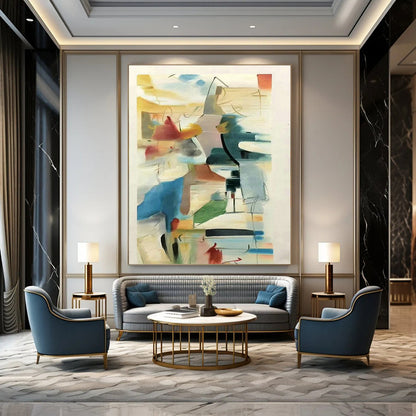 Colorful Lines Abstract Art for Creative Studio & Modern Café DLZ1450