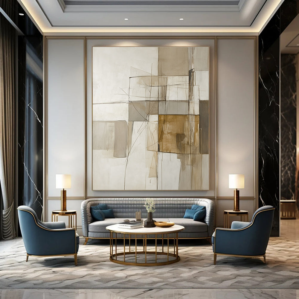 Linear Abstract Geometry for Modern Office & Architectural - Themed Home STSC638