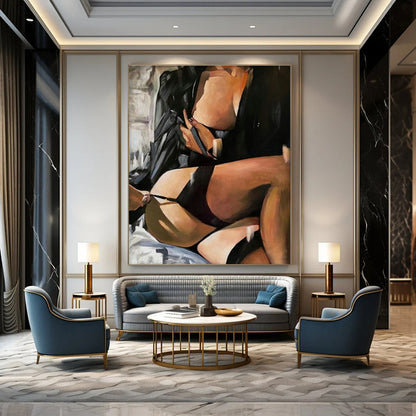 Tremendous Custom - Sized Abstract Art for Bedroom & Dining Room DLZ2334