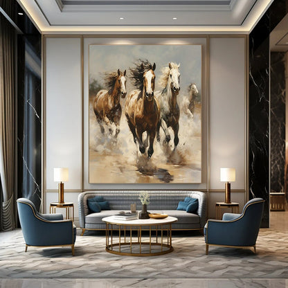 Galloping Horses Art for Equestrian - Inspired Living Room & Adventure - Lover’s Den DLZ1544