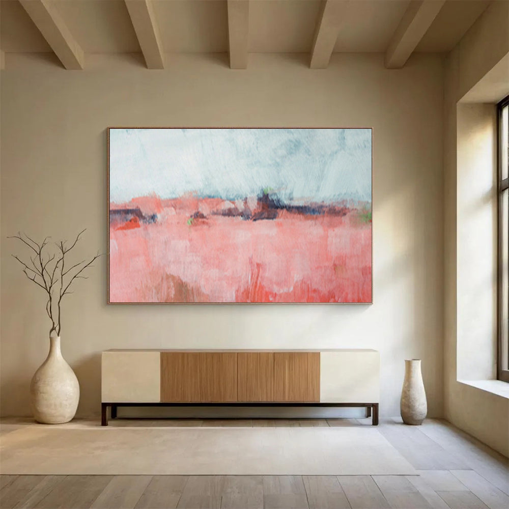 Pink - Field Abstract Landscape Art for Playful Kids’ Room DLZ2800