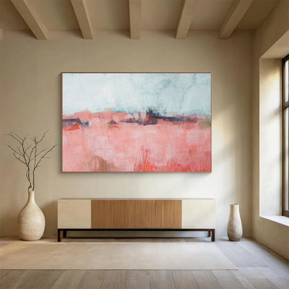 Pink - Field Abstract Landscape Art for Playful Kids’ Room DLZ2800
