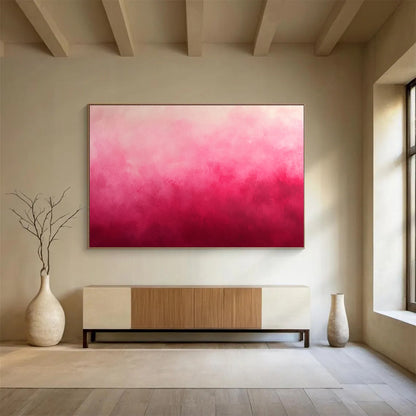 Pink Gradient Abstract Art for Romantic Bedroom & Feminine Spa SC270