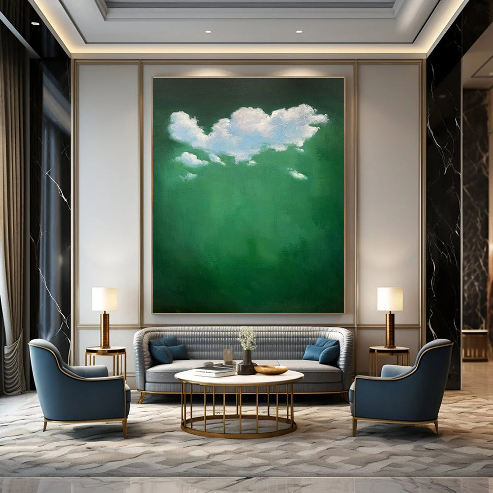 Green Clouds Painting for Botanical Garden Center & Wellness Spa DLZ0614