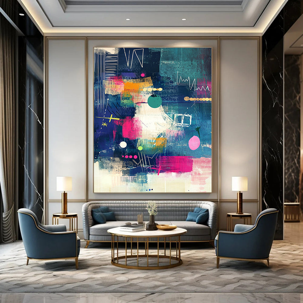 Colorful Abstract Composition for Creative Coworking Space & Art - Loving Café STSC966