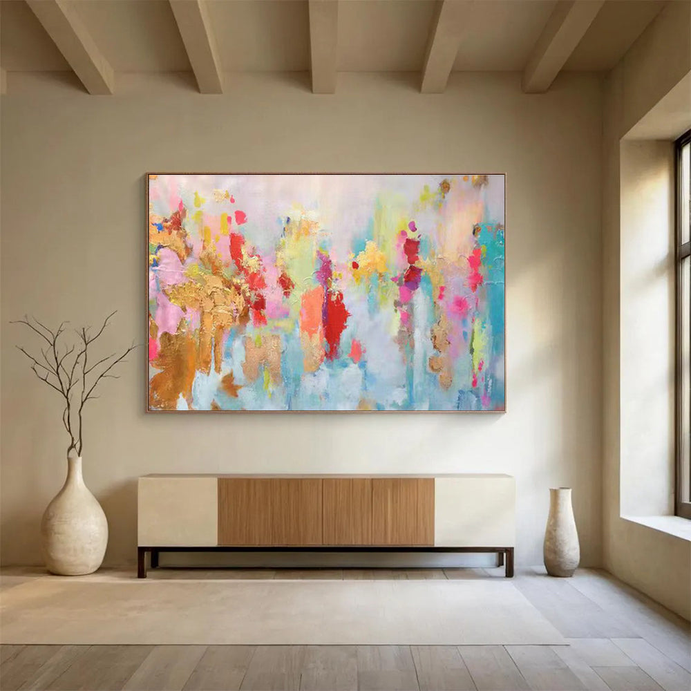 Dreamy Color Splash Abstract for Boho - Chic Bedroom DLZ3027