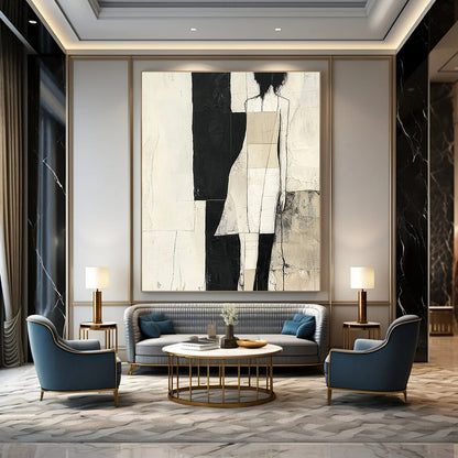 Modern Figure Abstract Art for Studio & Entryway STSC674