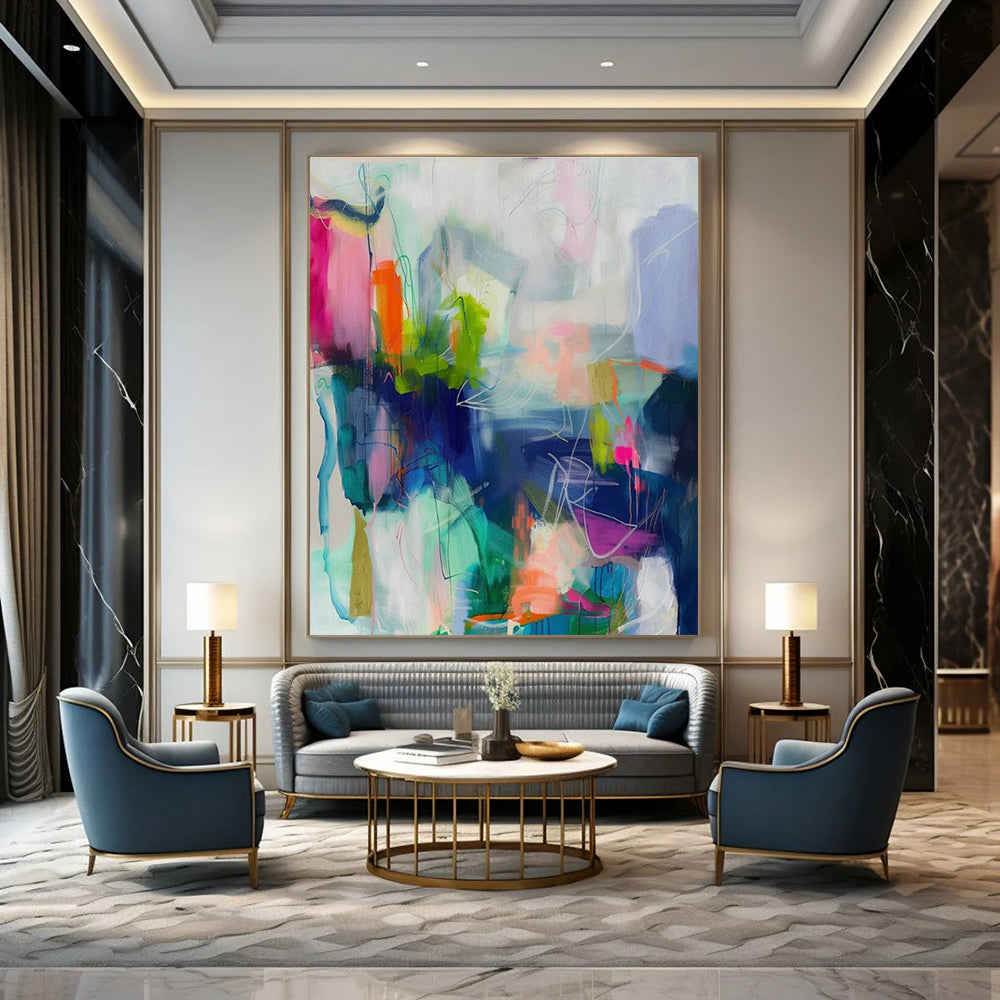 Vibrant Color Abstract Art for Creative Office & Art - Loving Home Studio DLZ2083