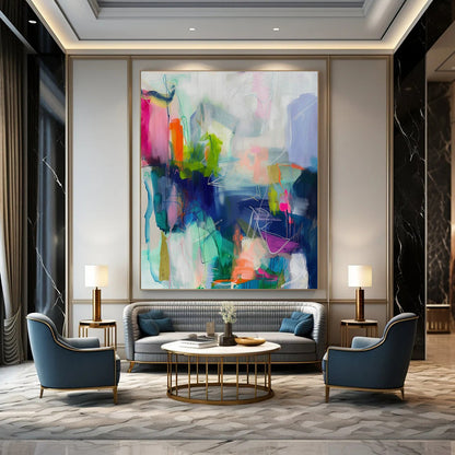 Vibrant Color Abstract Art for Creative Office & Art - Loving Home Studio DLZ2083