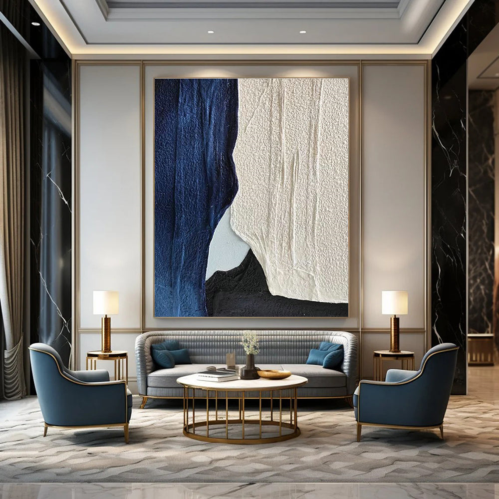 Fabric Collage Abstract Art for Bohemian Living Room & Textile Art Gallery DLZ2247