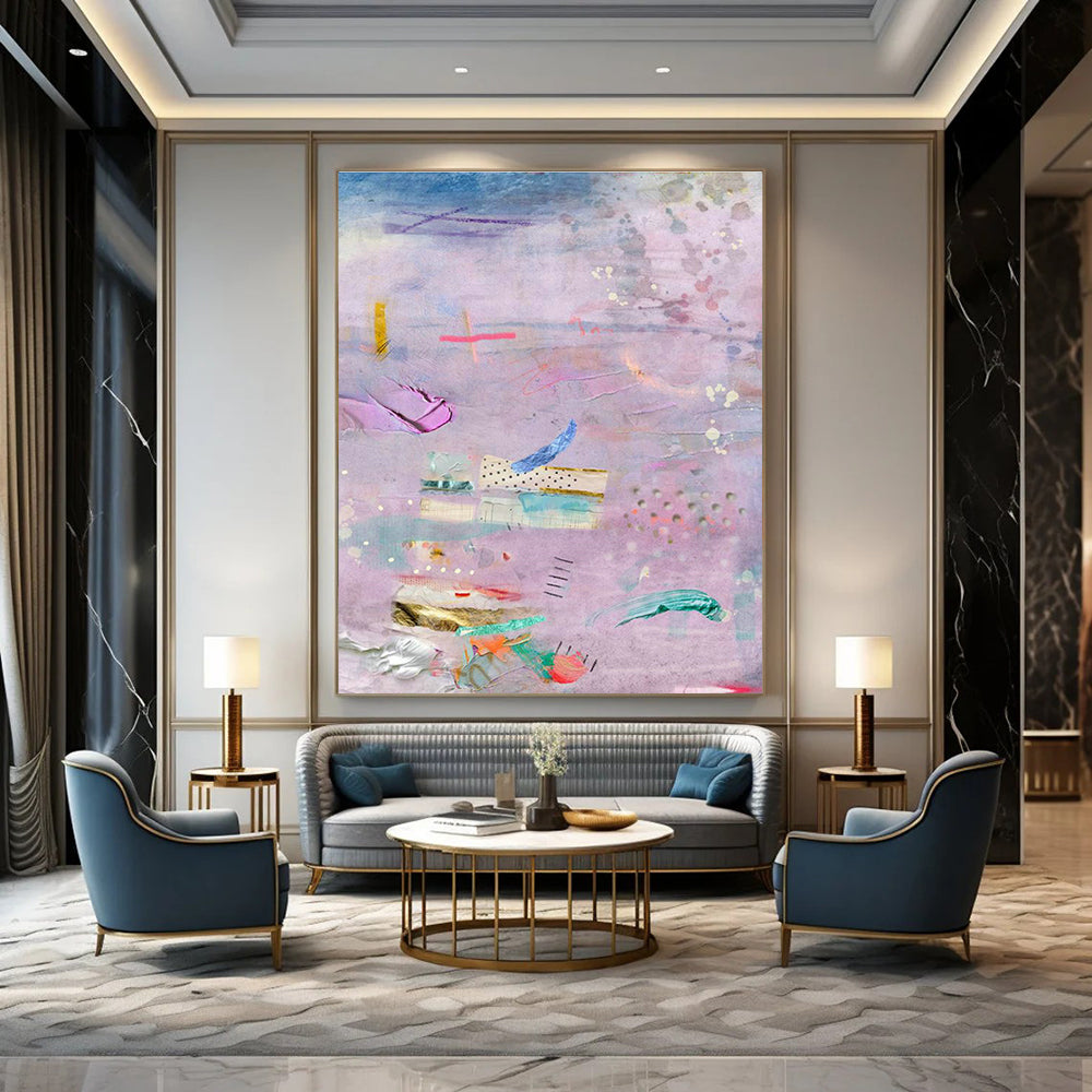 Pink - Purple Collage Art for Feminine Fashion Store Displays DLZ0144