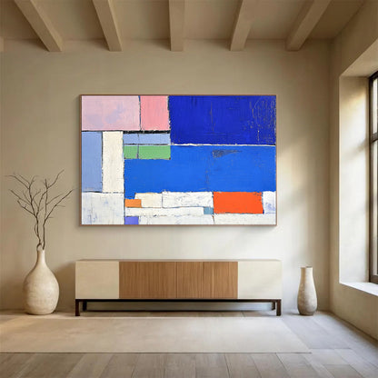 Vibrant Cubist - Style Art for Bohemian Living Room & Art - Centric Café SC169