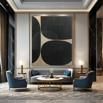 Bold Geometric Shapes Art for Industrial Loft & Modern Art Fair DLZ1436