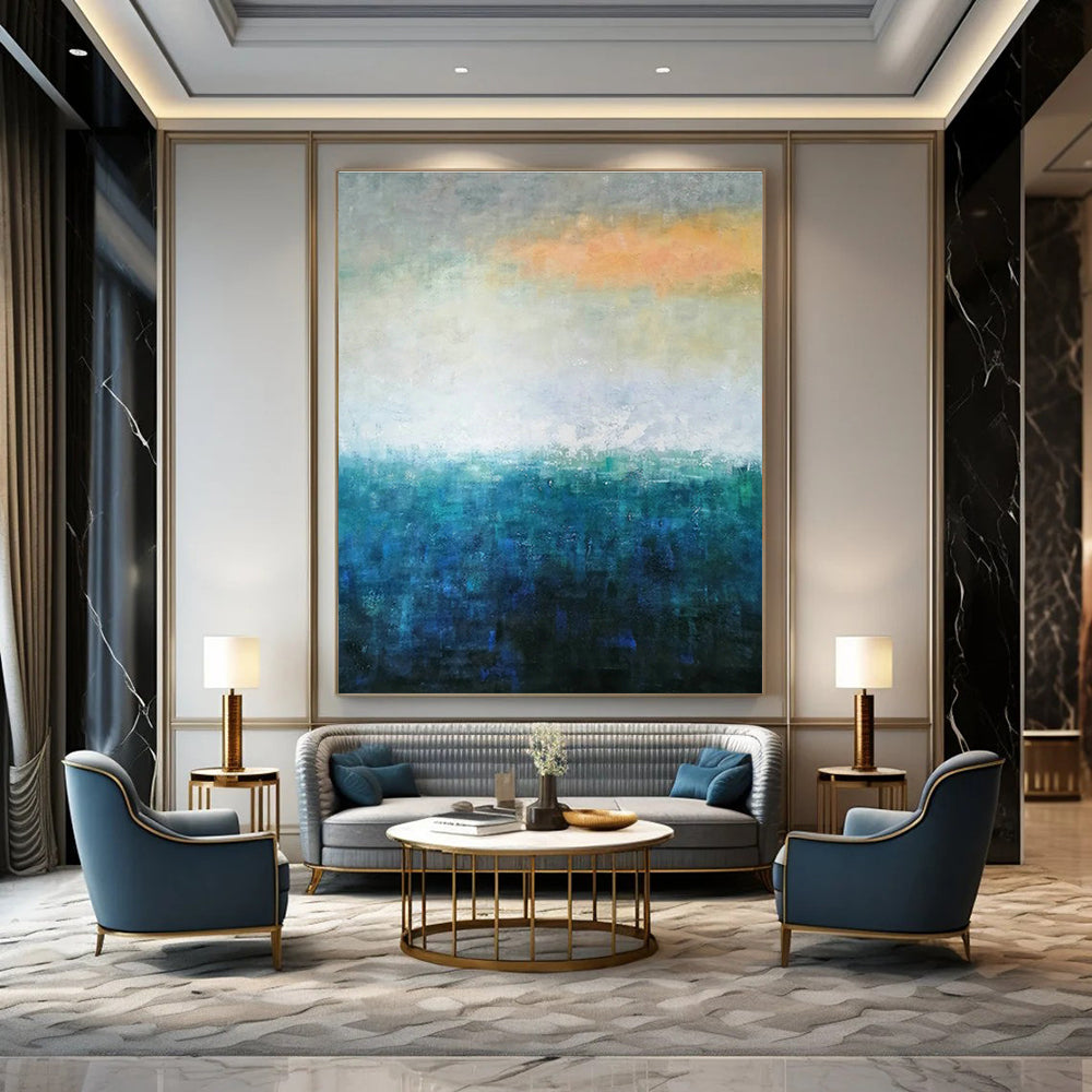 Gradient Color Abstract Art for Living Room & Sunroom DLZ0536