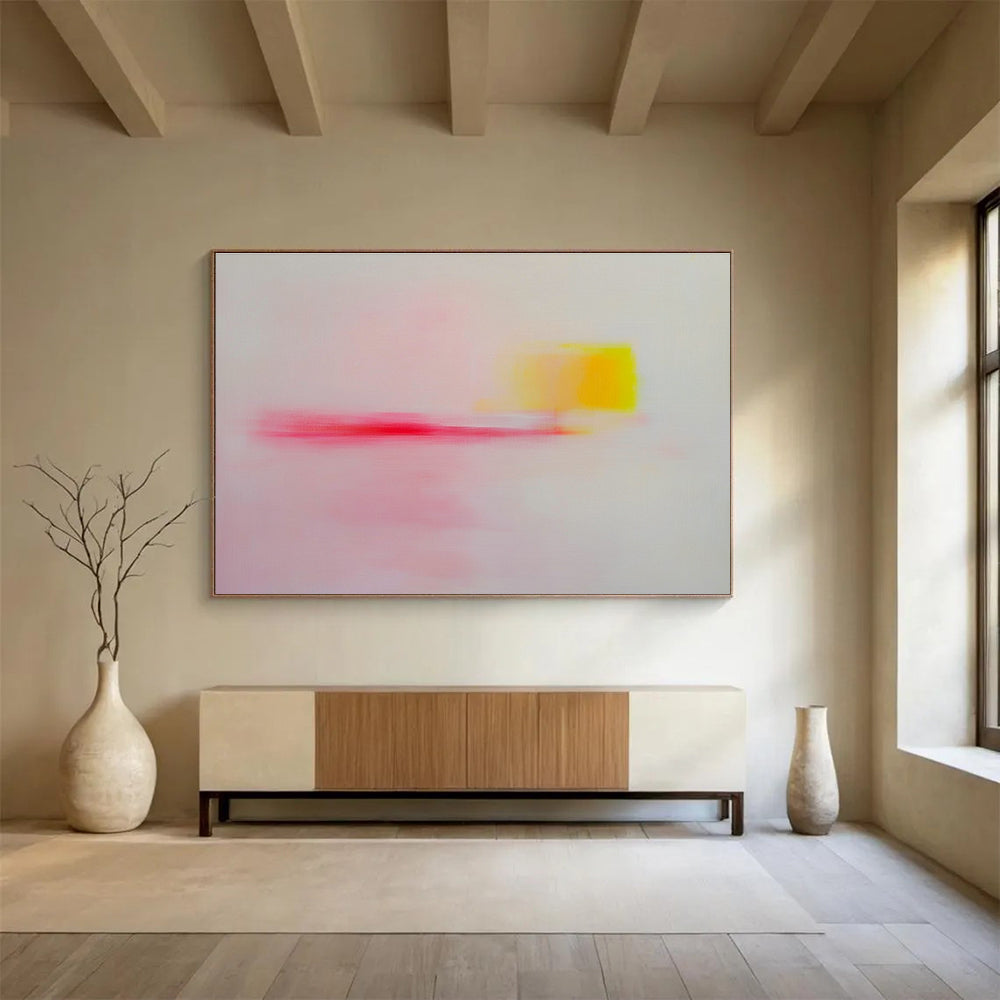 Subtle Color Blur Abstract Art for Minimalist Bedroom & Calming Spa SC251