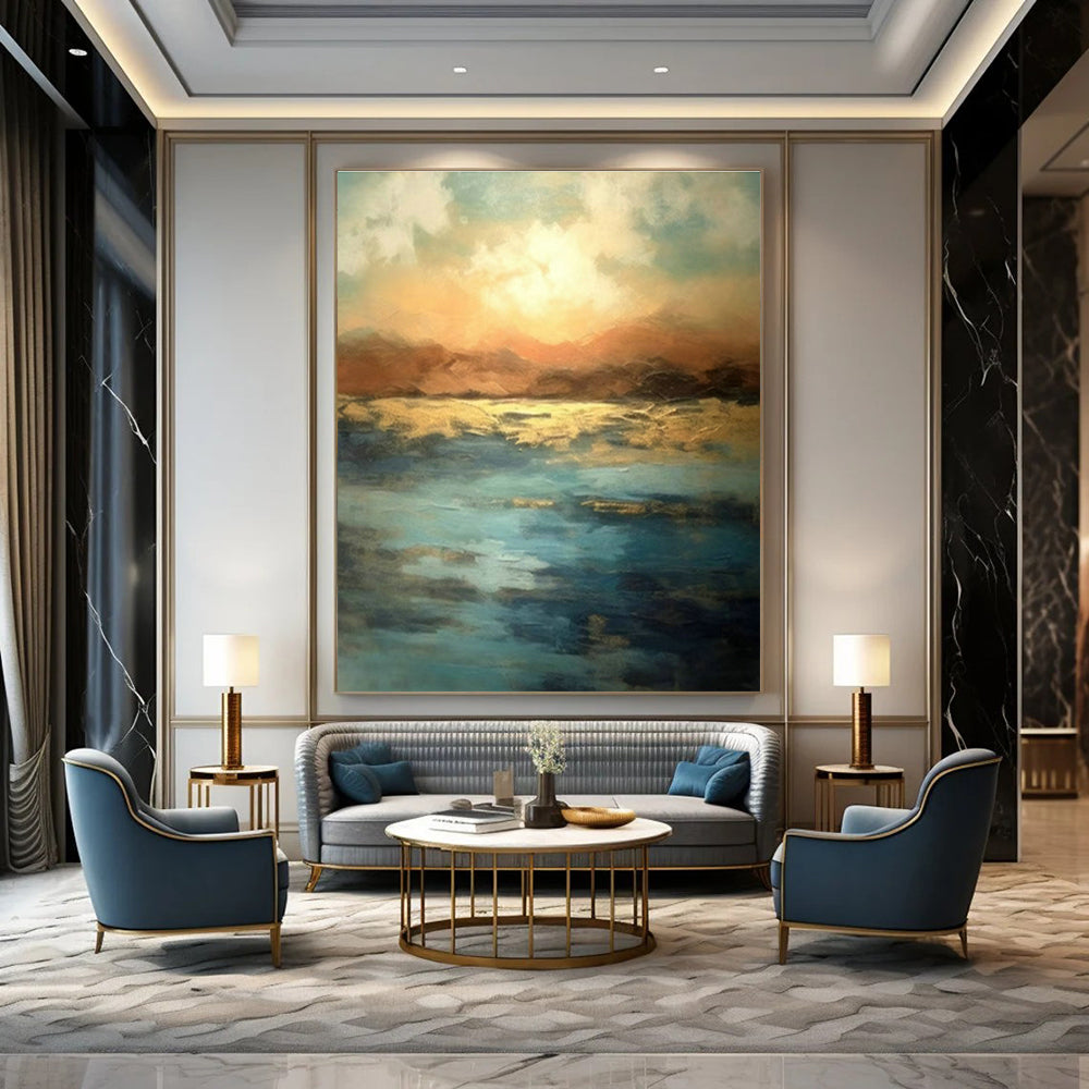 Seaside - Inspired Abstract Art for Coastal Home & Nautical Art Museum DLZ1925