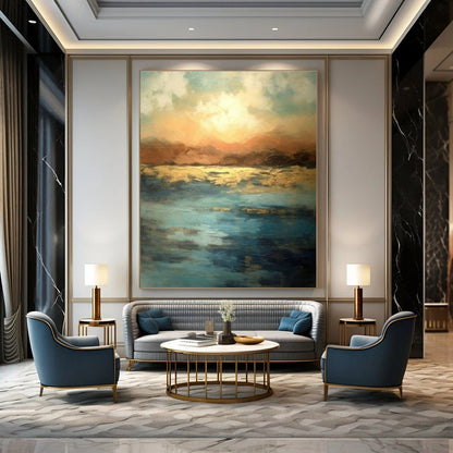 Seaside - Inspired Abstract Art for Coastal Home & Nautical Art Museum DLZ1925