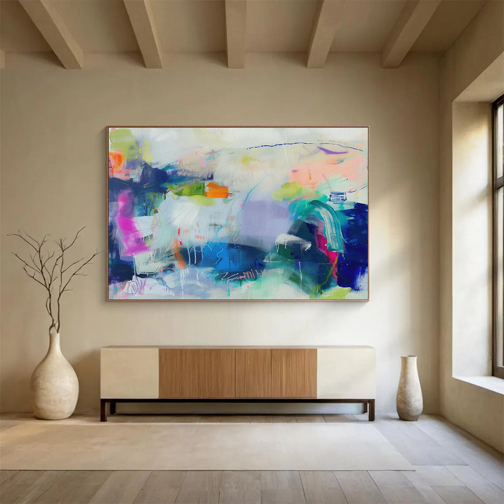 Fantasy Color Abstract Composition Art for Bohemian Den DLZ2879