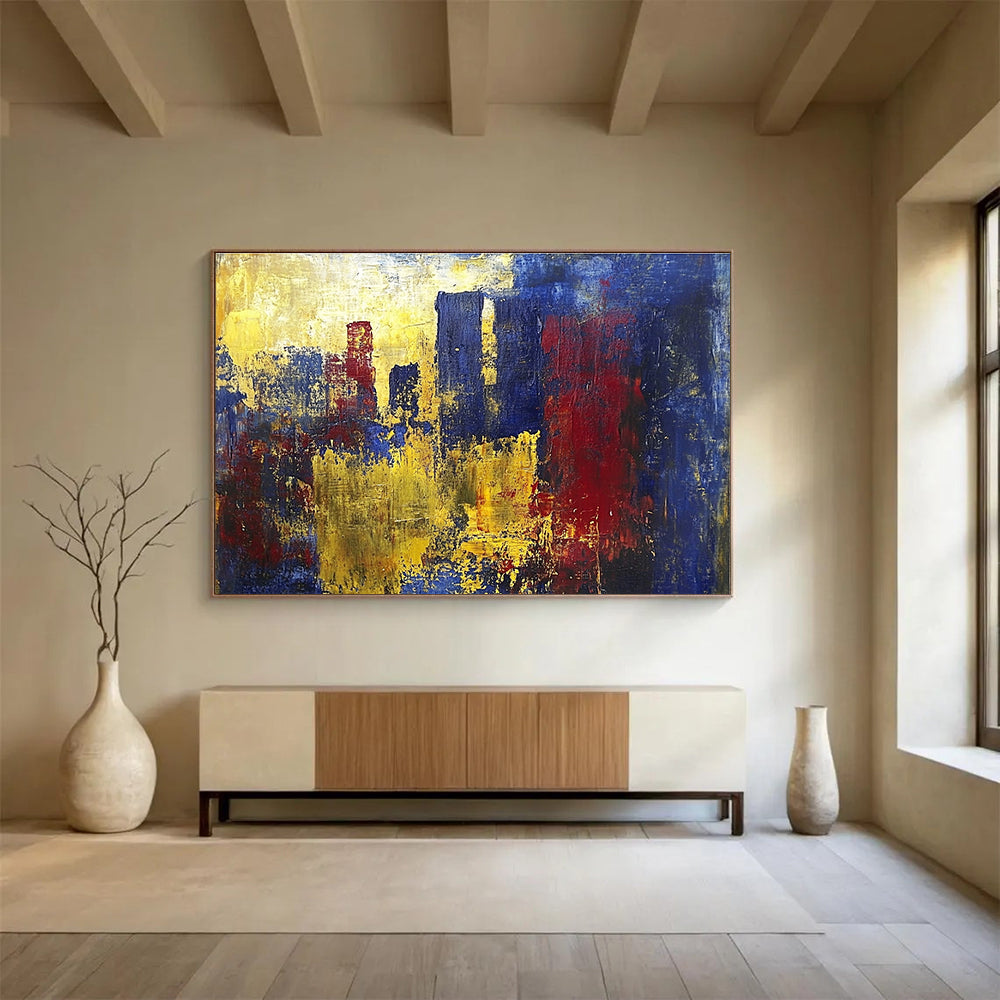 Bold City Color Abstract Art for Industrial Bar & Architecture Firm SC357