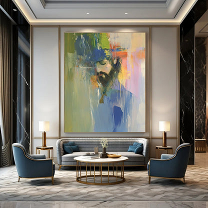Colorful Abstract Portrait for Bohemian - Style Bedroom & Creative Studio STSC593