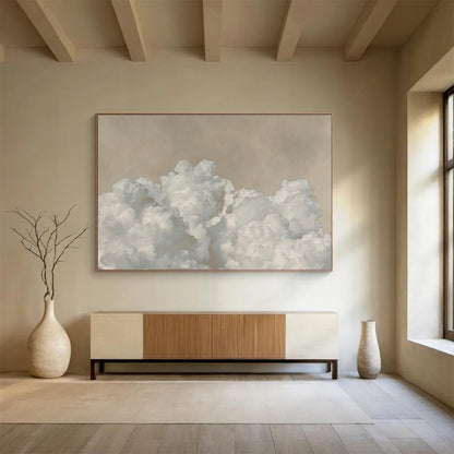 Minimalist Cloud Oil Painting for Scandinavian - Style Bedrooms DLZ2510
