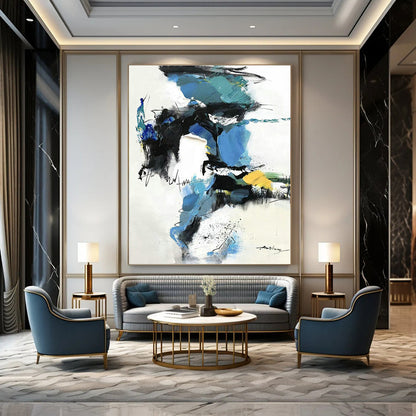 Blue - Green Abstract Art for Creative Studio & Trendy Café DLZ0791