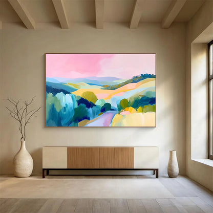 Pastel - Colored Hills Art for Nursery & Boho - style Café SC129