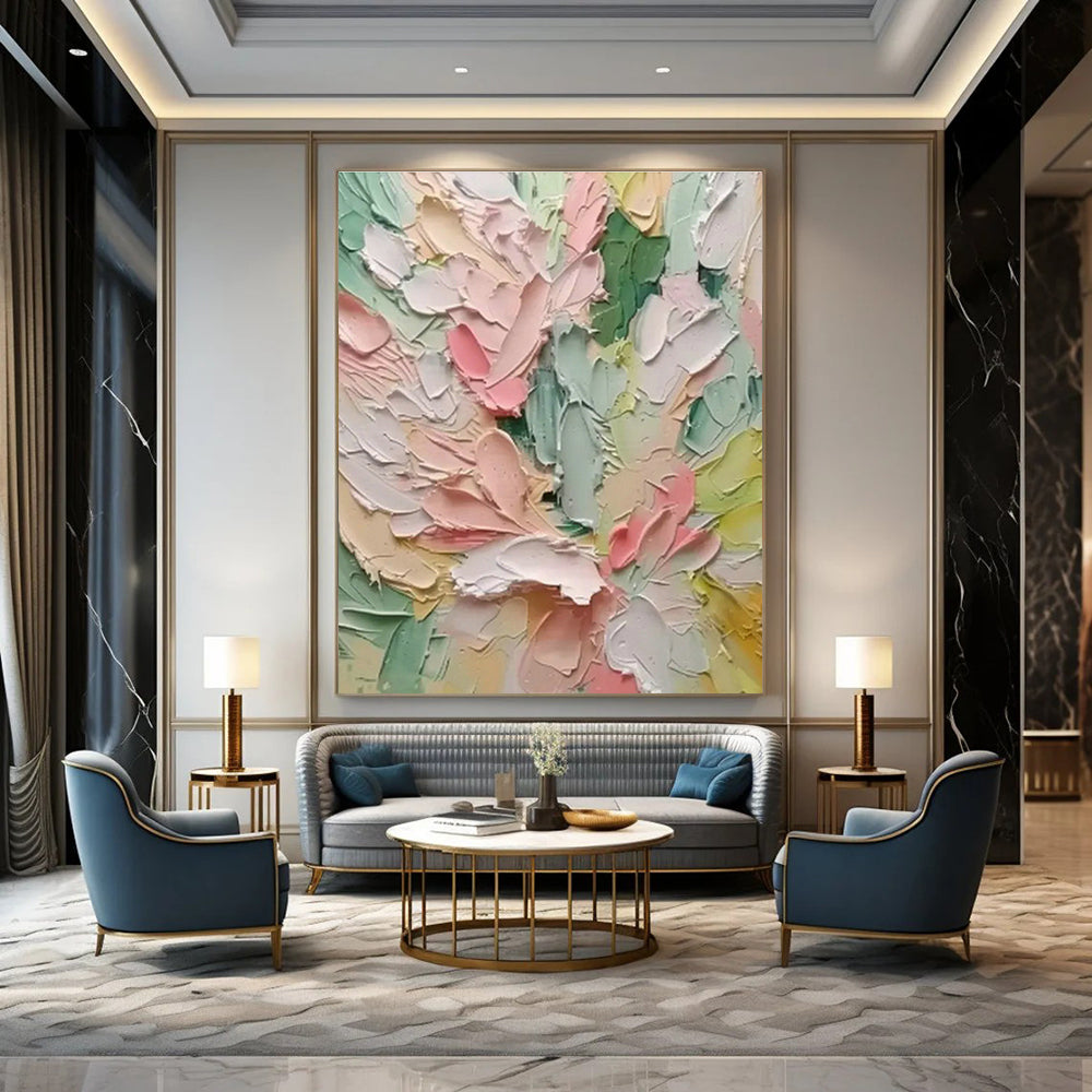 Pastel Flower Palette Art for Minimalist Nursery & Spring - Themed Tea Room DLZ1404