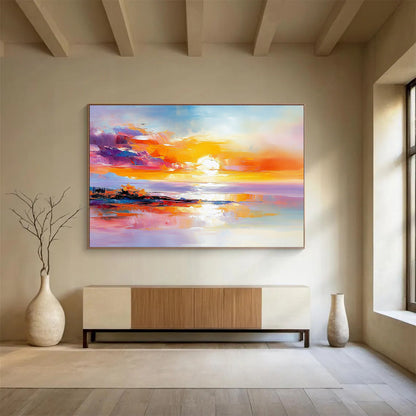 Colorful Sunset Abstract Art for Modern Art Gallery & Rooftop Bar SC422