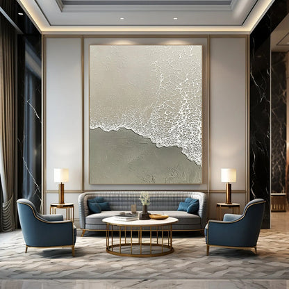 Grey Beach Foam Textures for Modern Minimalist Office & Industrial - Inspired Art Space STSC955