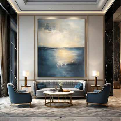 Serene Sea at Dusk for Coastal Bedroom & Relaxing Spa Lounge STSC461