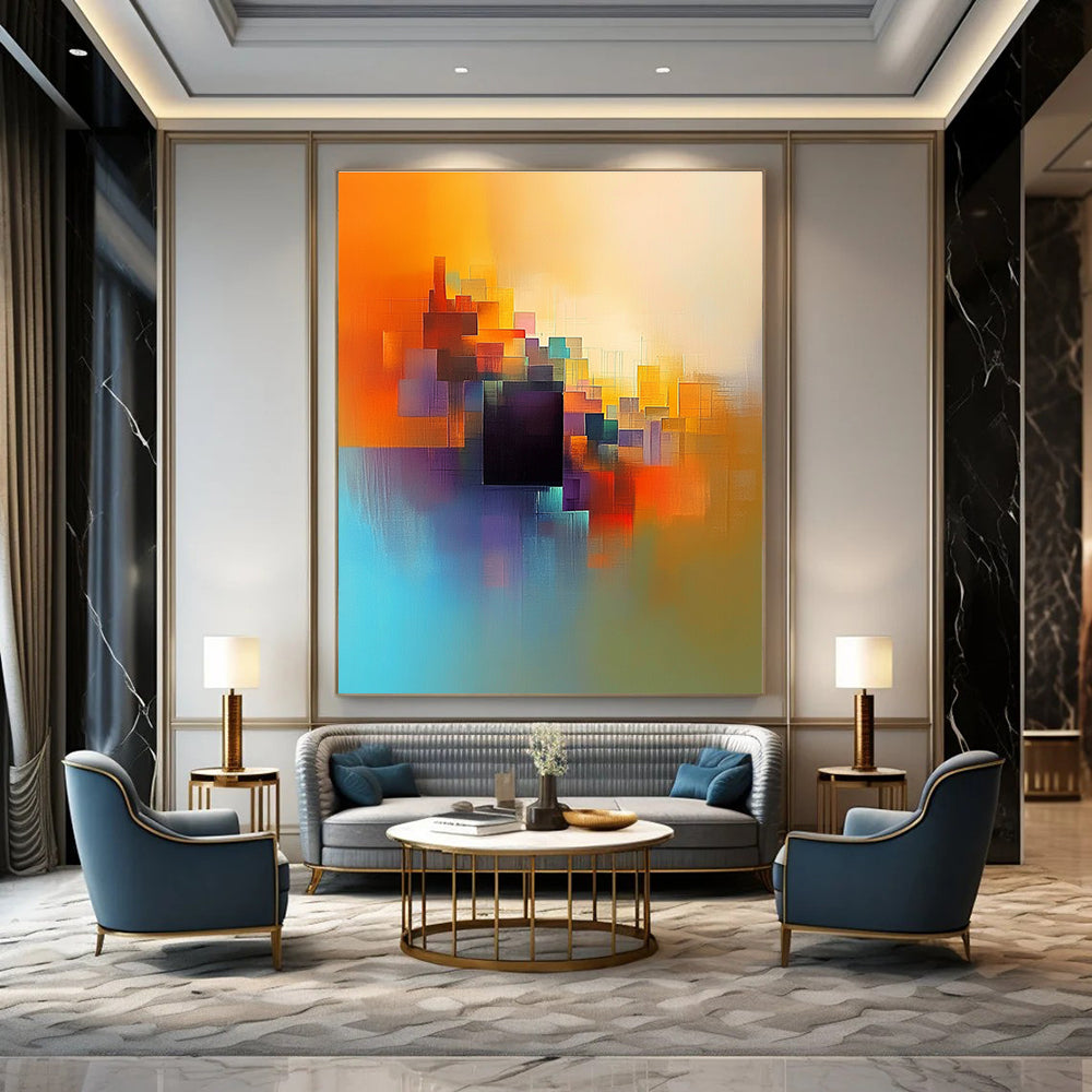 Vibrant Colorful Cubes Art for Creative Studio & Playroom STSC687